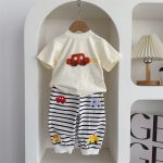 【73-100cm】セットアップ 車柄 Tシャツ&ボーダーパンツ - 画像 (9)