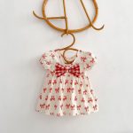【73-110cm】ワンピース レッド 蝶結び柄 可愛い 女の子 - 画像 (5)