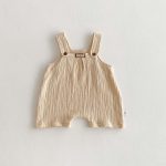 【73-100cm】サロペット ナチュラル 柔らかい シンプル ベビー服 - 画像 (4)