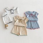 【66-110cm】セットアップ 柔らか 無地 肌に優しい ベビー服 - 画像 (5)
