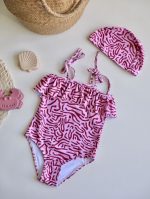 【80-130cm】水着 フリルデザイン UVカット リゾート スイムウェア - 画像 (9)