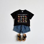 【80-160cm】Ｔシャツ ダイナソー カジュアル コットン - 画像 (8)