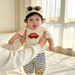 【73-100cm】セットアップ 車柄 Tシャツ&ボーダーパンツ - 画像 (3)
