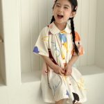 【80-150cm】セットアップorワンピース 落書き 兄妹お揃い - 画像 (13)