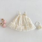 【73-100cm】ワンピース 蝶結び メッシュ 女の子 おしゃれ - 画像 (2)