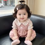 【73-100cm】セットアップ ピンク ウサギ サロペット＆ブラウス - 画像 (7)