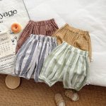 【66-100cm】ワイドパンツ ストライプ ゆったり 履きやすい ボトムス - 画像 (2)