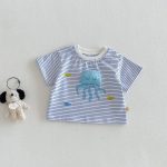 【73-110cm】Tシャツ 可愛い ボーダー トップス - 画像 (6)