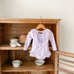 【80-110cm】水着 ハート柄 長袖 おしゃれスイムウェア - 画像 (7)
