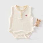 【66-90cm】ロンパース ベビーノースリーブ カニ柄 - 画像 (4)