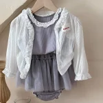【73-100cm】カーディガン ベビー 女の子 フリル 日焼け止め - 画像 (13)