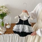 【66-90cm】キャミロンパース ブラック 可愛い 女の子 - 画像 (6)