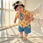 【73-100cm】セットアップ ネクタイ付き 可愛い - 画像 (4)