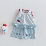 【73-120cm】セットアップ チェリー/スター柄 可愛い 女の子 - 画像 (5)