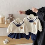 【73-110cm】クマ柄セーラー風セットアップ - 画像 (18)