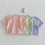 【80-120cm】Tシャツ パステルカラー 柔らか 女の子 トップス - 画像 (20)