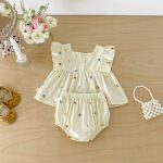 【66-100cm】セットアップ チェリー柄 トップス&ブルマ - 画像 (11)