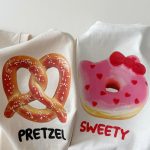 【90-150cm】半袖Tシャツ 韓国風 フードプリント 可愛い - 画像 (12)