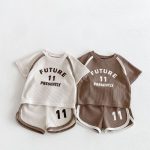 【73-110cm】セットアップ ワッフル カジュアル - 画像 (4)