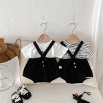 【66-90cm】サロペットorTシャツ カジュアル シンプル 赤ちゃん服 - 画像 (6)
