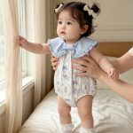 【66-90cm】ロンパース ブルー襟 ウサギ 可愛い ベビー服 - 画像 (11)