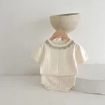 【66-100cm】セットアップ ベビー ニット フリル襟 - 画像 (5)