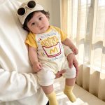 【66-90cm】ロンパース キイロ カラーバリ 可愛い ベビー服 - 画像 (6)
