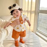 【73-100cm】セットアップ キリン柄 可愛い ベビー服 - 画像 (5)