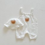 【66-100cm】サロペット&帽子 クマ柄 可愛い ベビー服 - 画像 (13)
