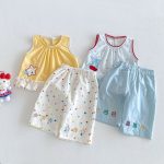 【73-120cm】セットアップ チェリー/スター柄 可愛い 女の子 - 画像 (3)