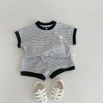【73-110cm】セットアップ ボーダー Tシャツ&ショートパンツ - 画像 (6)