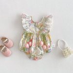 【66-90cm】ロンパース ベビー 女の子 チューリップ - 画像 (2)