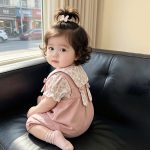 【73-100cm】セットアップ ピンク ウサギ サロペット＆ブラウス - 画像 (6)