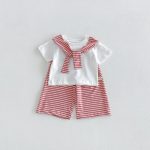 【73-110cm】セットアップ ショール付きＴシャツ＆パンツ - 画像 (5)