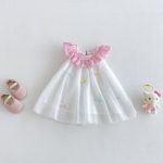 【73-100cm】ワンピース ピンク襟 可愛い 女の子 - 画像 (2)