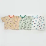 【90-130cm】セットアップ キッズ 半袖 動物柄 ルームウェア - 画像 (13)