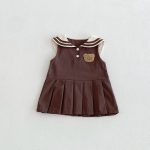 【73-110cm】ワンピース クマセーラー ノースリーブ 女の子 シンプル - 画像 (5)