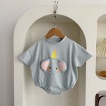 【予約販売】【66-100cm】ロンパース 可愛い ゾウ柄 ベビー服 - 画像 (7)