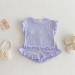 【73-120cm】セットアップ パステルカラー リブ 女の子 - 画像 (6)