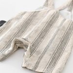 【73-100cm】セットアップ ストライプ 恐竜 サロペット&シャツ - 画像 (7)