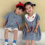 【80-150cm】セットアップorワンピース ブルーチェック - 画像 (3)