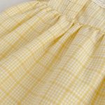 【66-130cm】ロンパースorワンピース イエロー チェック 姉妹服 - 画像 (18)