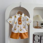 【73-100cm】セットアップ キリン柄 可愛い ベビー服 - 画像 (6)