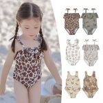 【80-130cm】水着 フリルデザイン UVカット リゾート スイムウェア