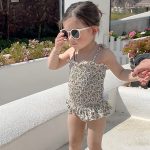 【73-130cm】水着 INS映え キャミソール 帽子付き 全2色 - 画像 (13)