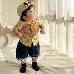 【73-100cm】セットアップ ブルー クマ柄 可愛い子供服 - 画像 (5)