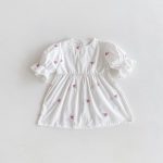 【66-110cm】ロンパースorワンピース フラワー柄 ホワイト 姉妹服 - 画像 (10)