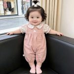 【73-100cm】セットアップ ピンク ウサギ サロペット＆ブラウス - 画像 (5)