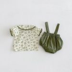 【66-100cm】二点セット シャツ&サロペット フラワー 可愛い - 画像 (5)