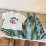 【80-150cm】セットアップorワンピース スイカ ストライプ おしゃれ - 画像 (10)